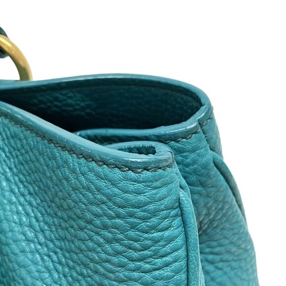 PRADA Galleria Medium Bag (Women's) Turquoise blue Leather - Handbag 733-063025 - Picture 8 of 14